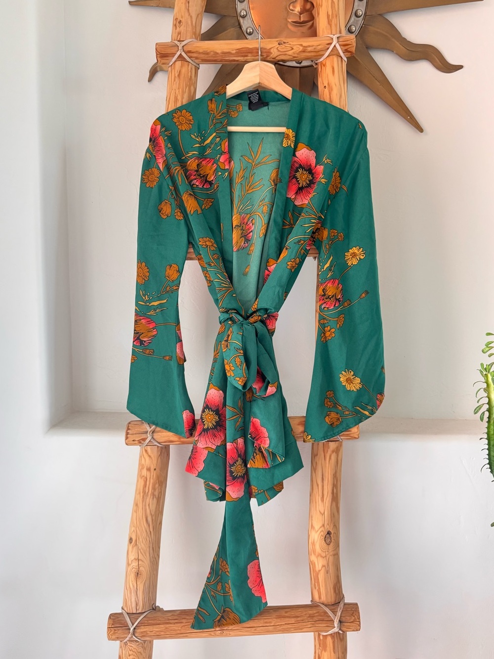 Luxurious Vintage Wet Seal Satin Kimono Robe